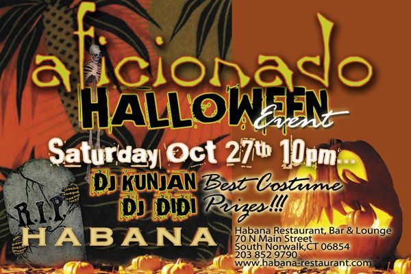 Aficionado Halloween — flyer, October 27, 2007, South Norwalk, CT