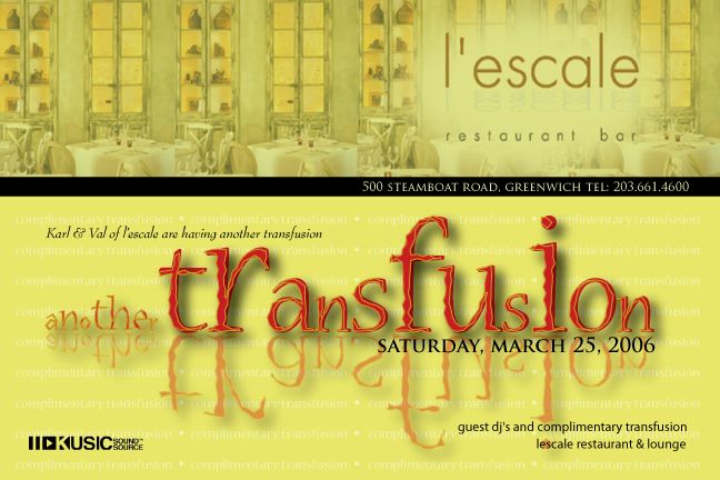 Another Transfusion — flyer, March 25, 2006, Greenwich, CT