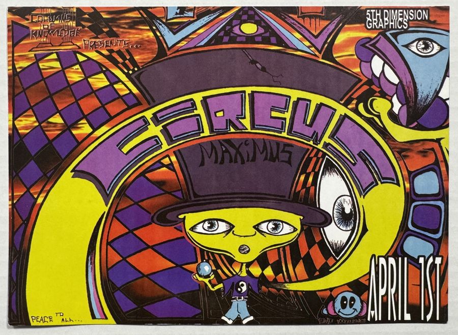 Circus Maximus — flyer, April 1, 1995, Naugatuck, CT
