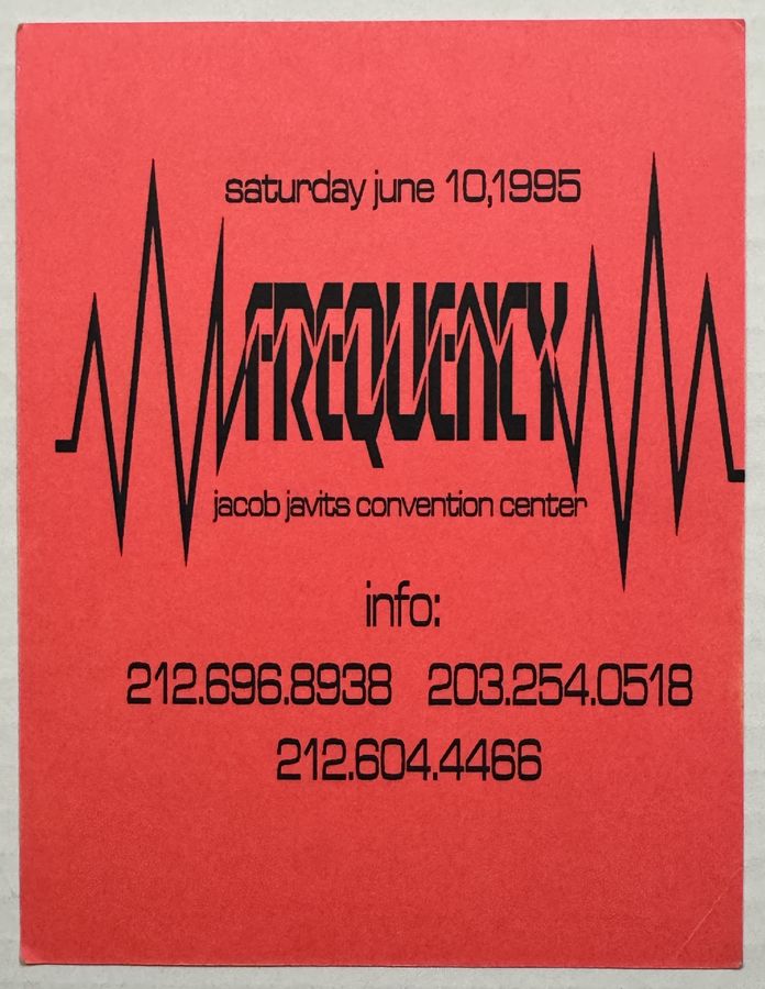 Frequency — the teaser (and Bliss Returns) — flyer, May 1995, New York, NY