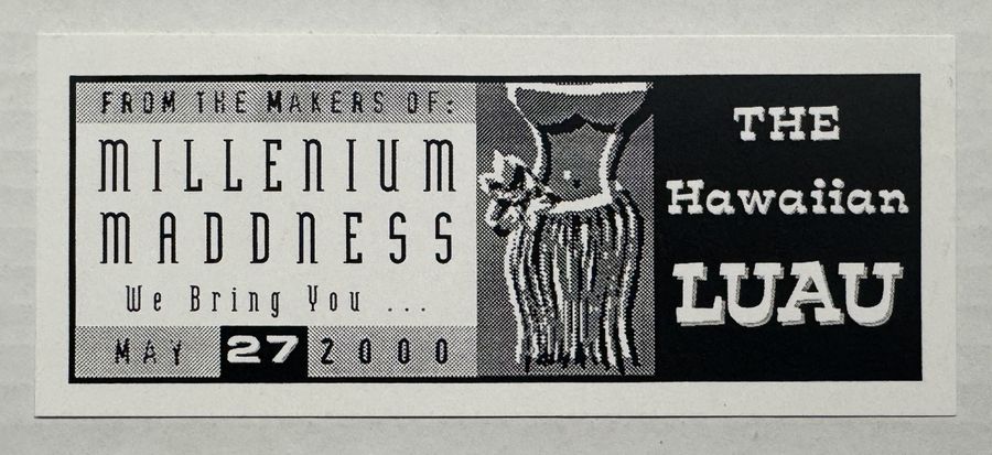 The Hawaiian Luau — flyer, May 27, 2000, Stamford, CT