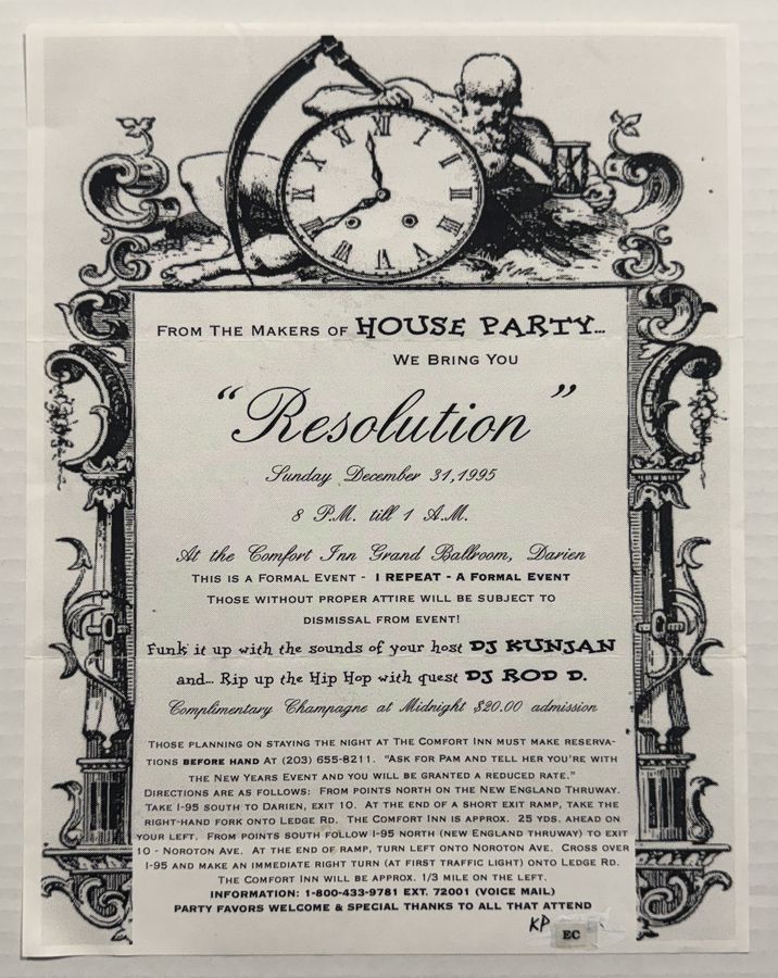 Resolution — flyer, December 31, 1995, Darien, CT