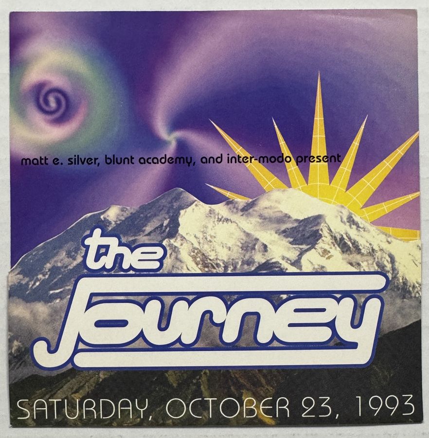 The Journey — with The Orb — flyer, October 23, 1993, New York, NY