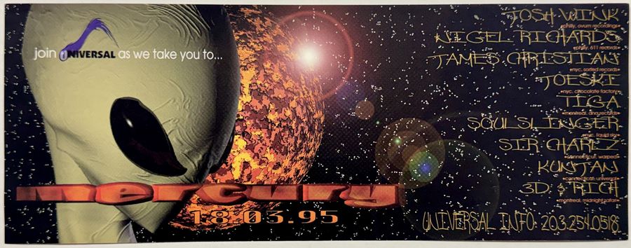 Mercury — flyer, March 18, 1995, New York, NY