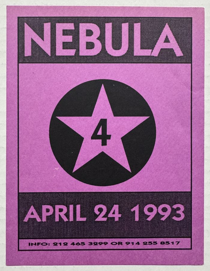 Nebula 4 — flyer, April 24, 1993, Poughkeepsie, NY area