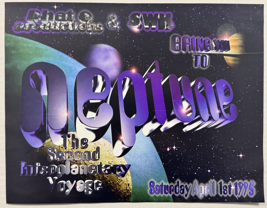 Neptune — The Second Interplanetary Voyage — flyer, April 1, 1995, Syracuse, NY