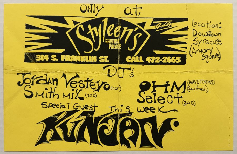 Styleen's Rhythm Palace — flyer, Circa 93–95, Syracuse, NY