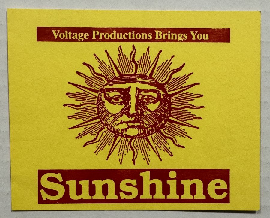Sunshine — flyer, May 29, 1993, Boston, MA