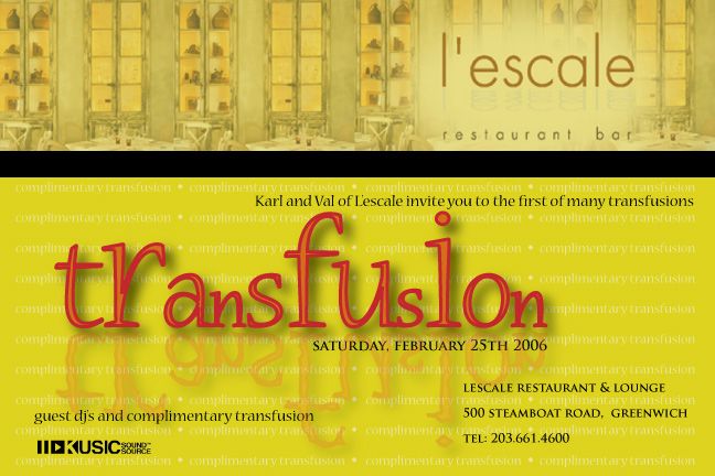 Transfusion — flyer, February 25, 2006, Greenwich, CT