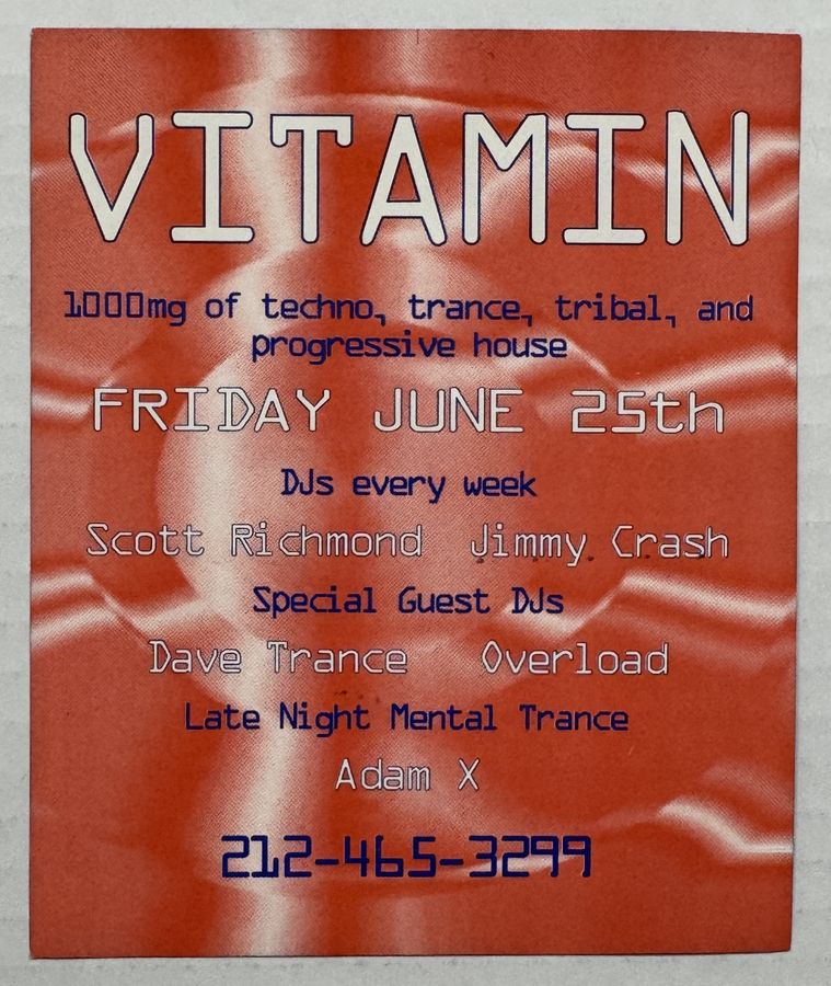Vitamin — flyer, June 25, 1993, New Paltz, NY